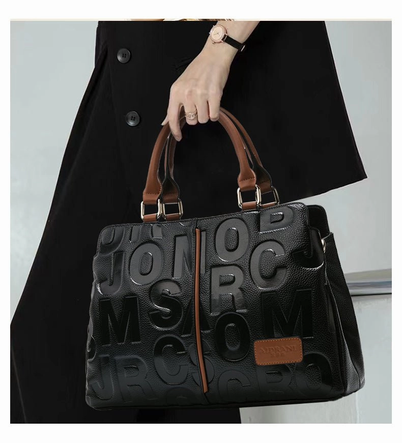 Classic Charm: Genuine Leather Tote for Women's Luxury Fashion