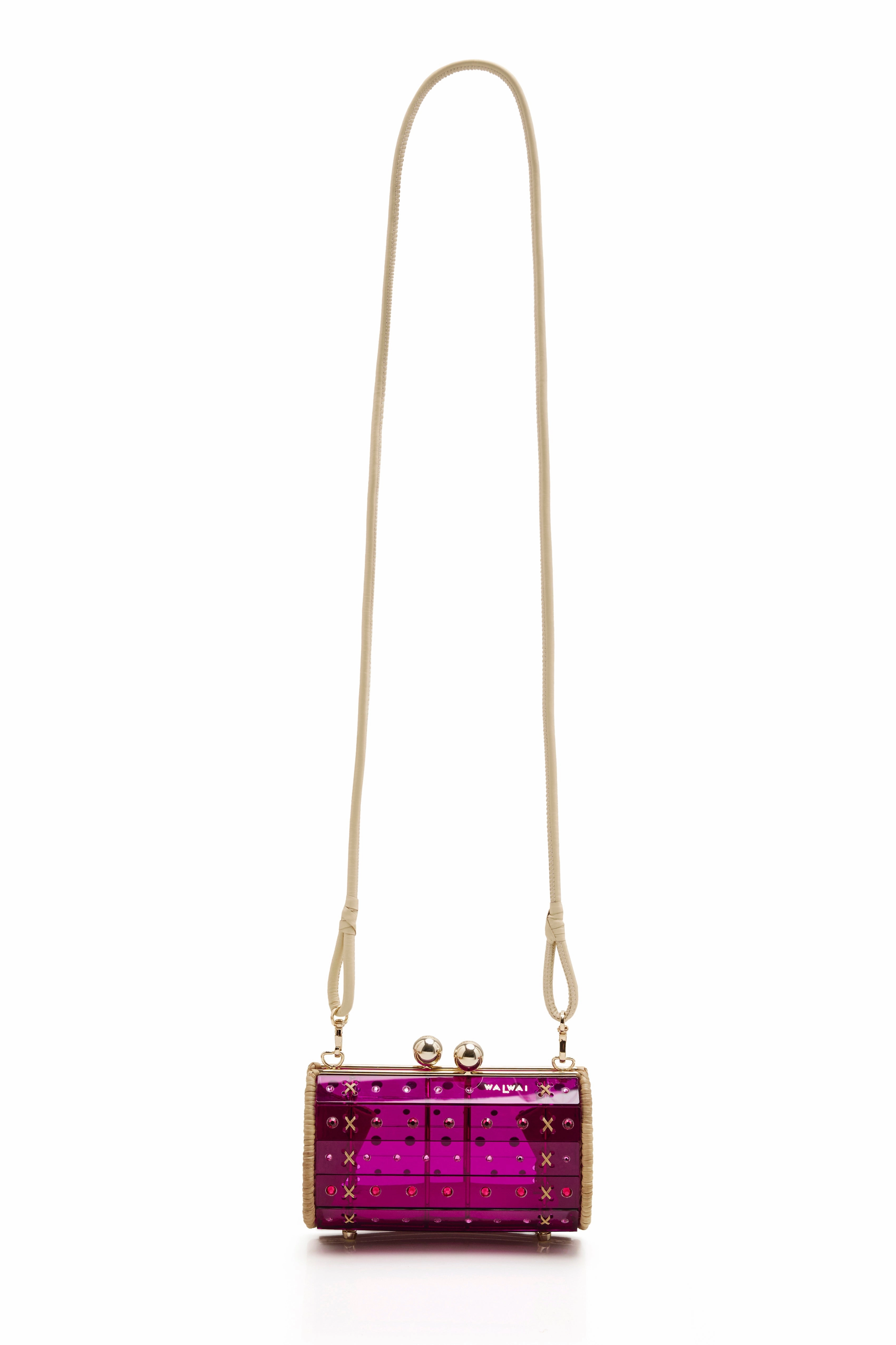 Clutch Strass Gold Lilac