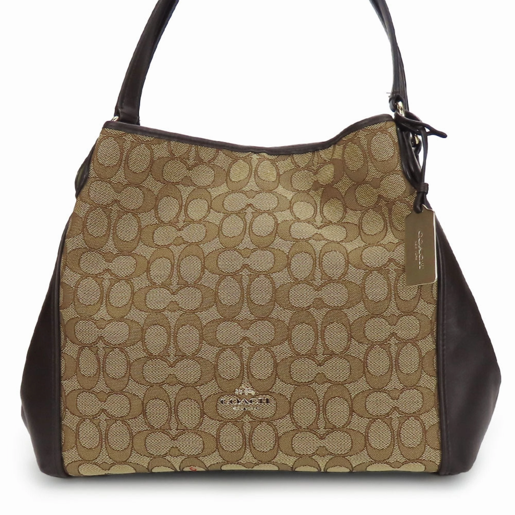 Coach Canvas Leather Tote Bag (Pre-Owned)