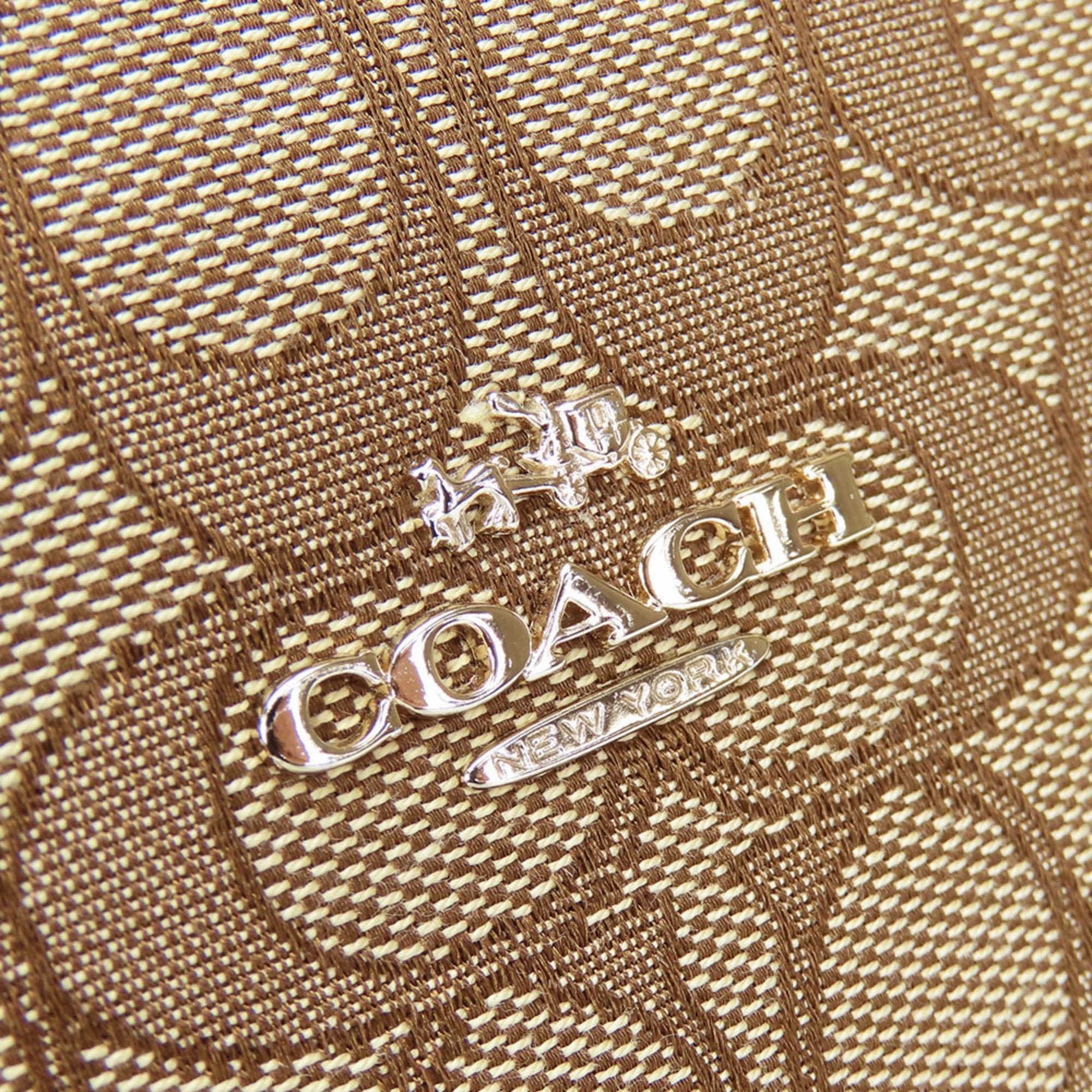 Coach Canvas Leather Tote Bag (Pre-Owned)
