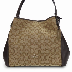 Coach Canvas Leather Tote Bag (Pre-Owned)