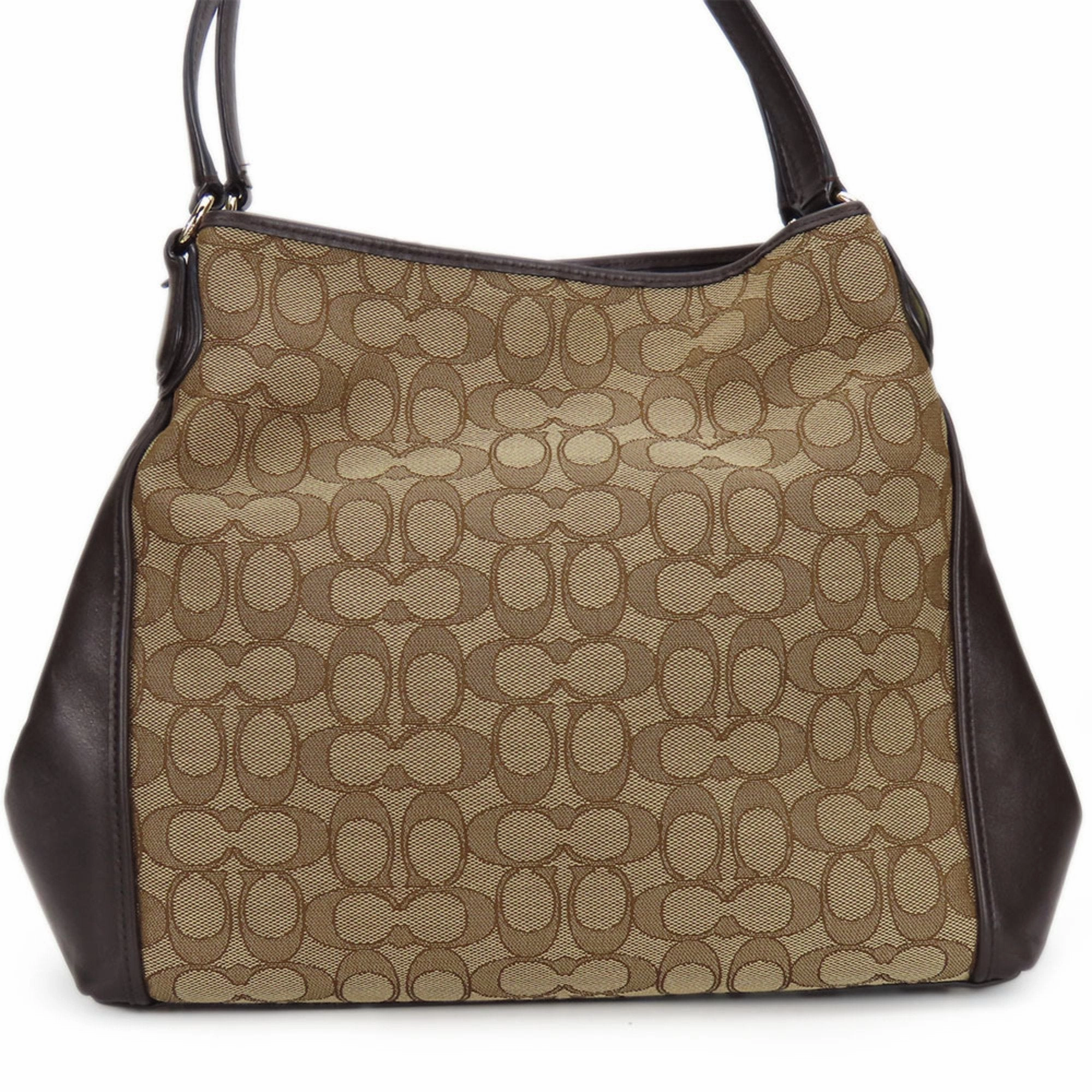 Coach Canvas Leather Tote Bag (Pre-Owned)