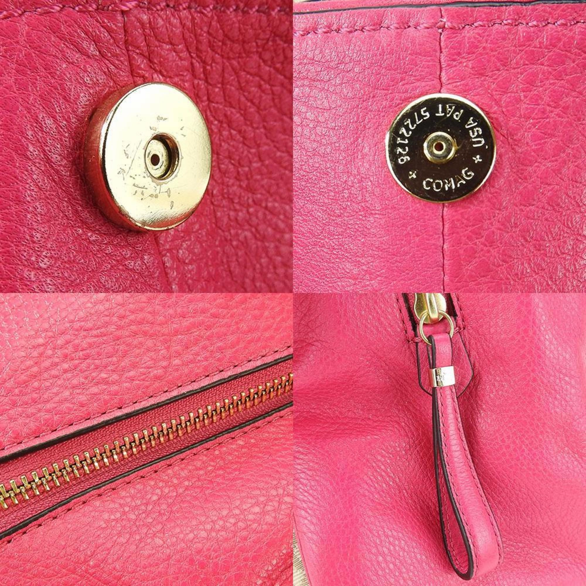 Coach Canvas Leather Tote Bag (Pre-Owned)