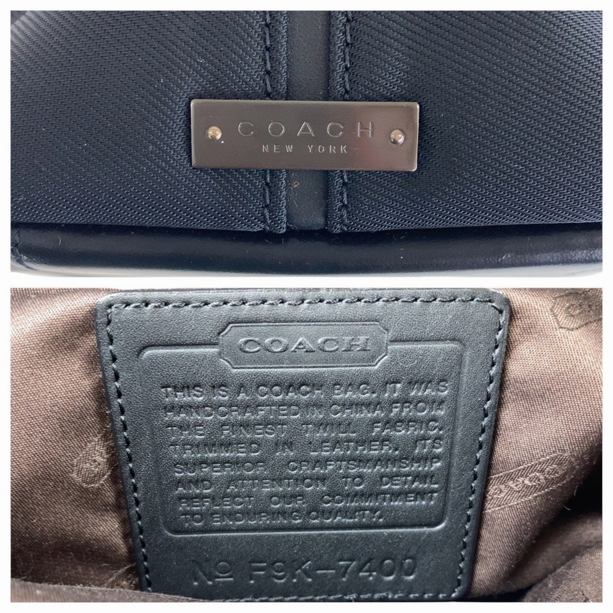 Coach Leather Canvas Shoulder Bag Tote Bag (Pre-Owned)