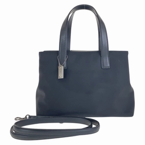 Coach Leather Canvas Shoulder Bag Tote Bag (Pre-Owned)