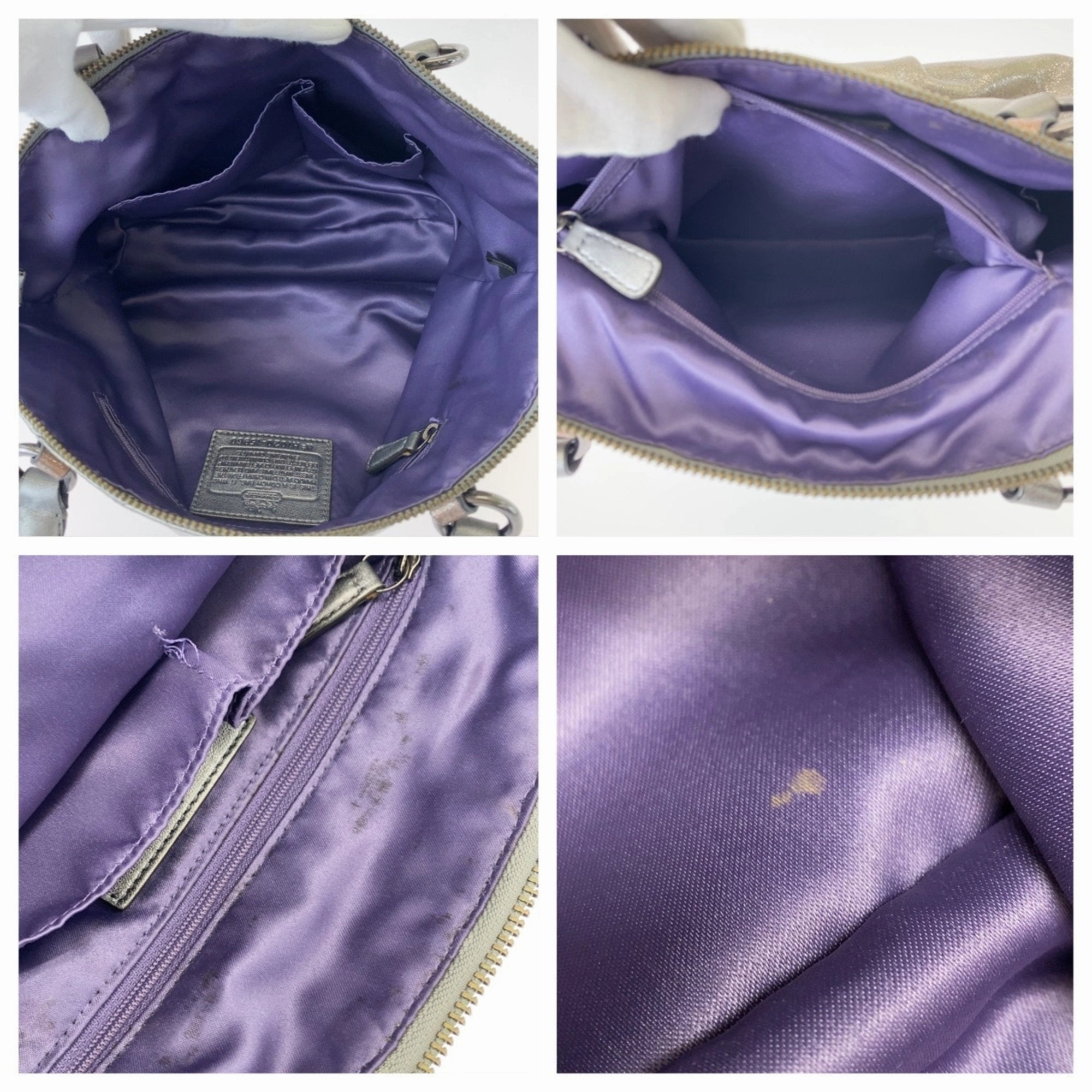 Coach Leather Handbag Tote Bag (Pre-Owned)