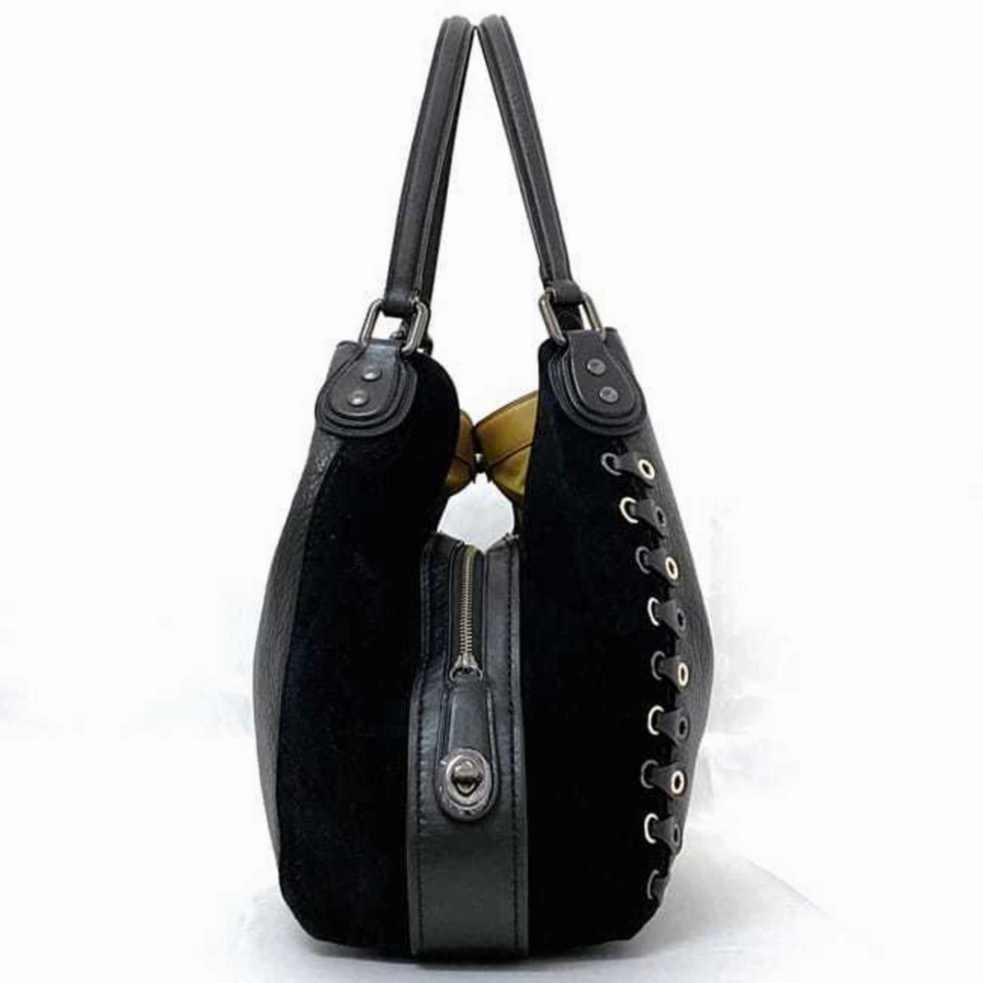 Coach Leather Suede Tote Bag (Pre-Owned)