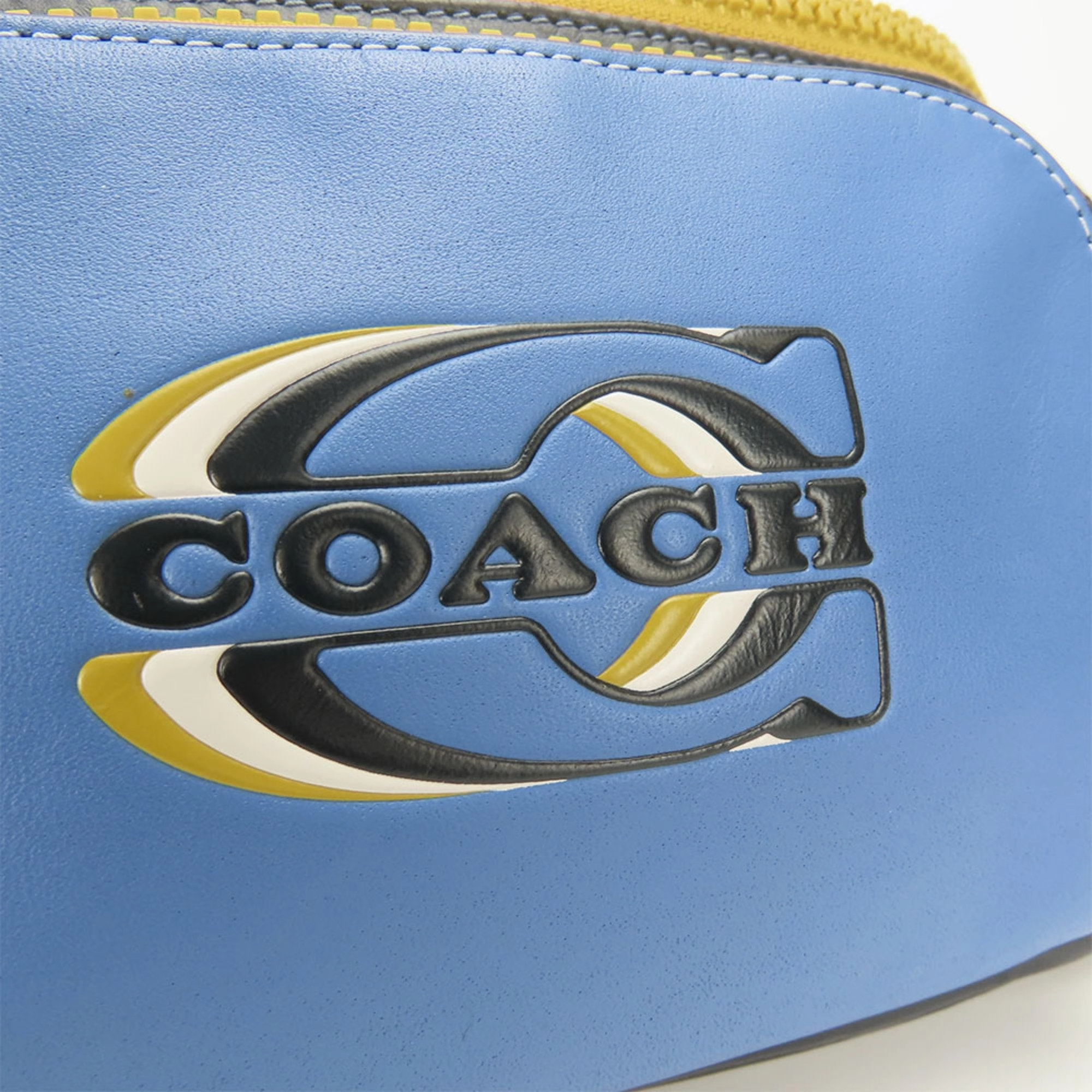Coach Navy Leather Fanny Pack Sling Bag (Pre-Owned)