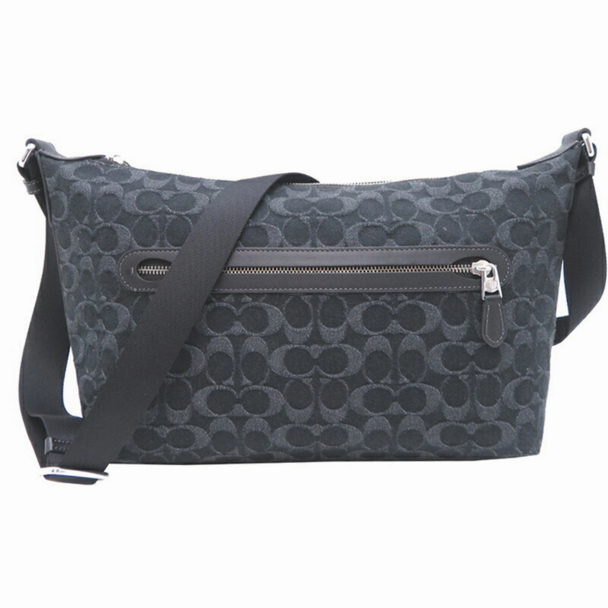 Coach Signature Line blue Shoulder Bag Sling Bag (Pre-Owned)