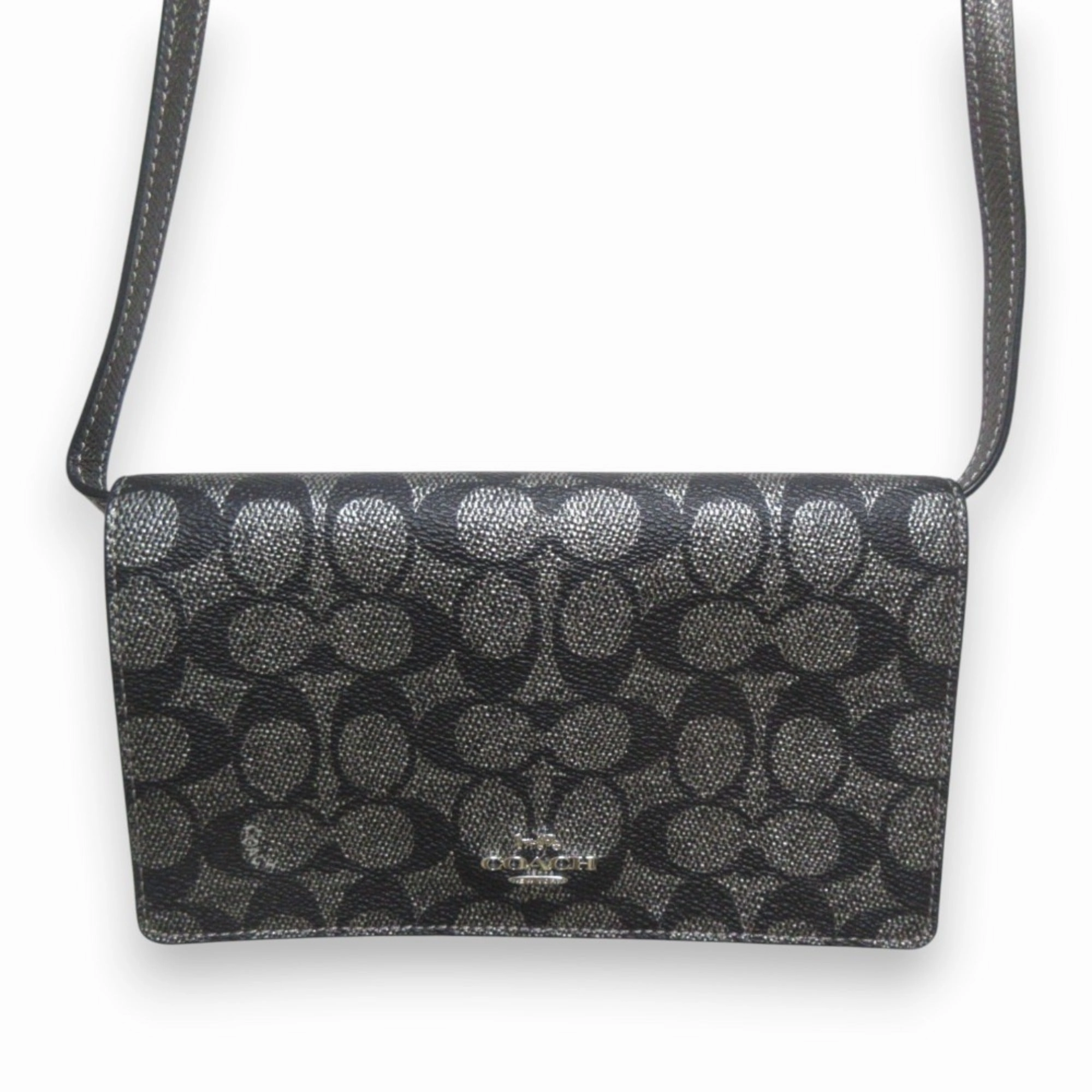 Coach Signature Line Canvas Sling Bag (Pre-Owned)
