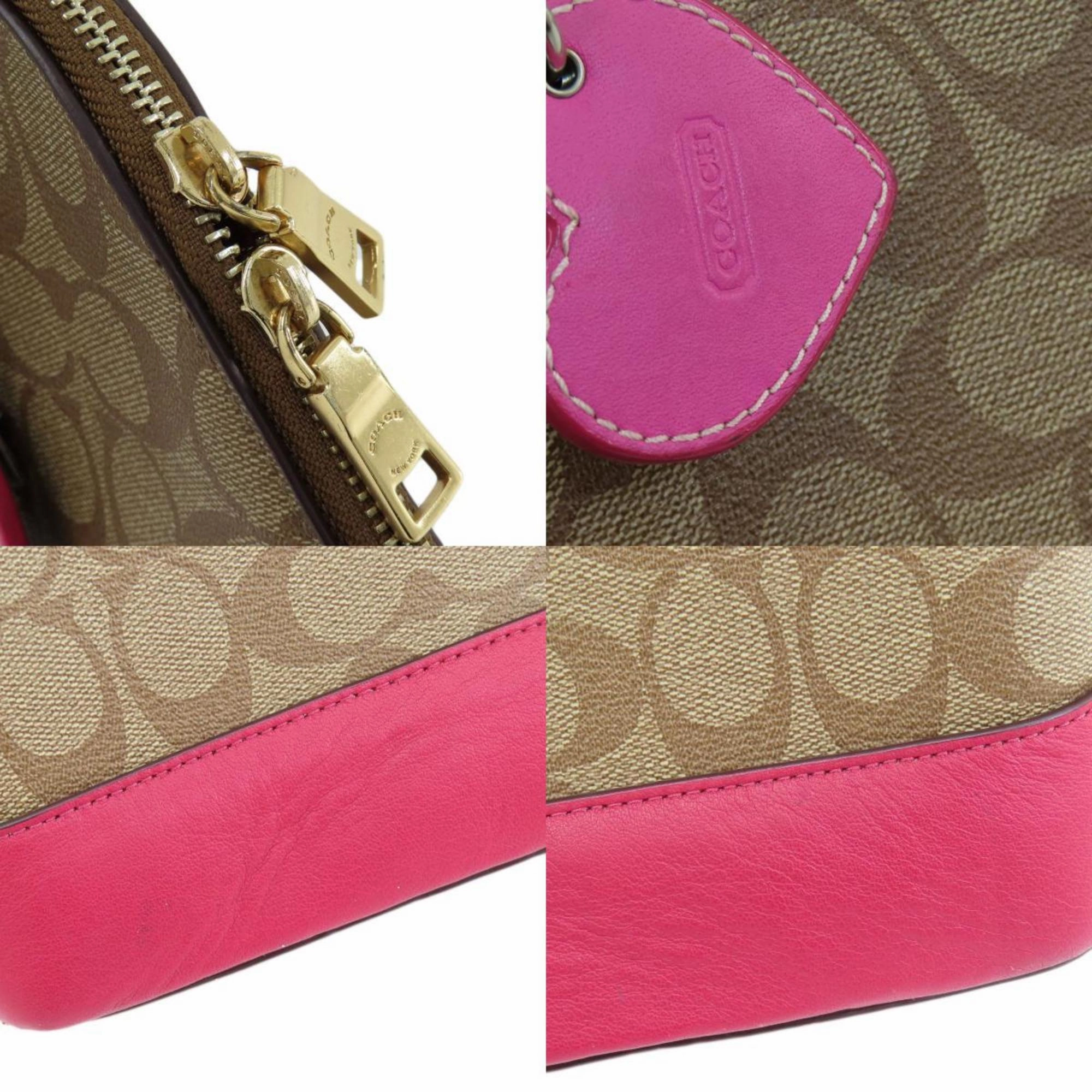 Coach Signature  pink Pvc Tote Bag (Pre-Owned)