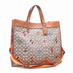 Coach  Textile Leather Tote Bag (Pre-Owned)