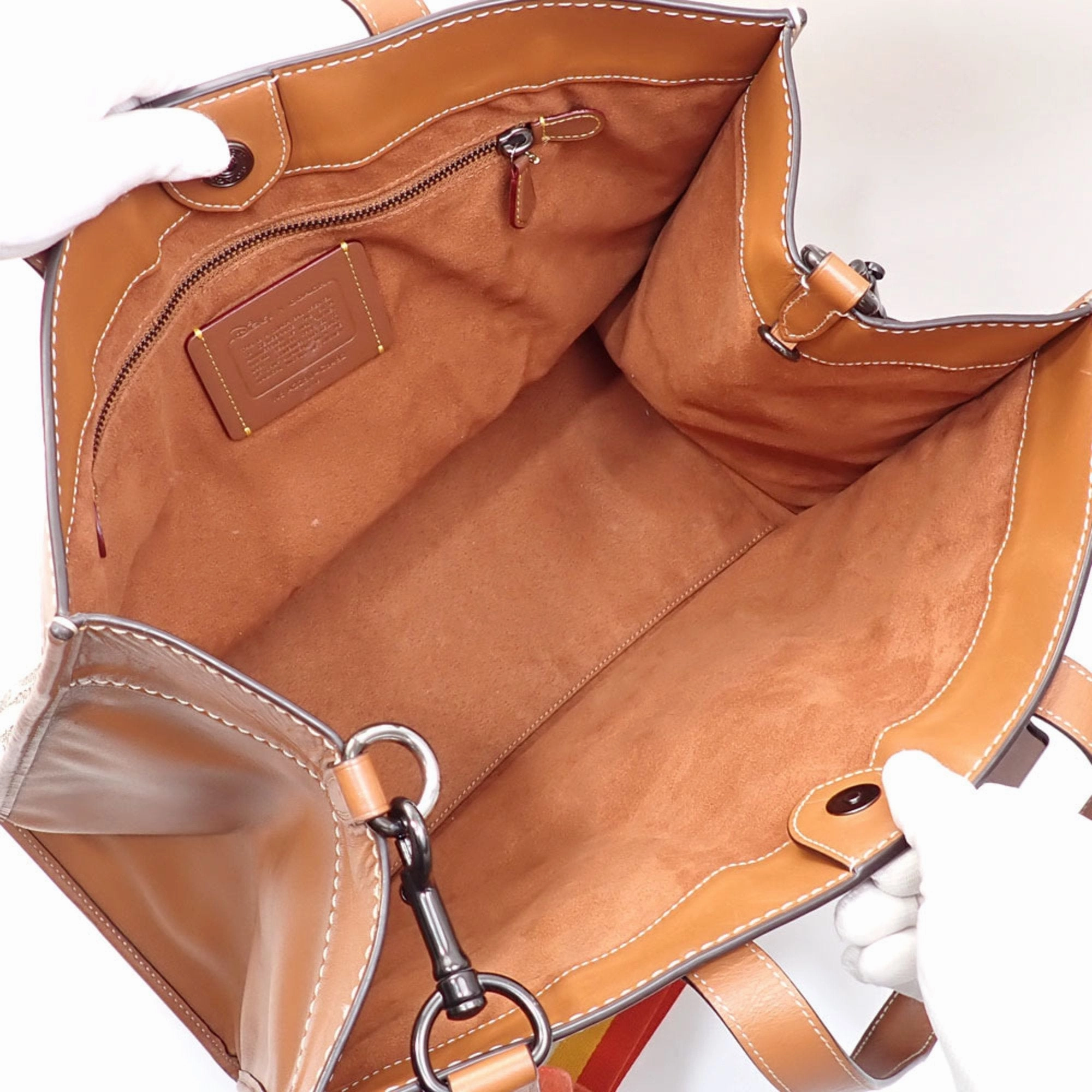 Coach  Textile Leather Tote Bag (Pre-Owned)