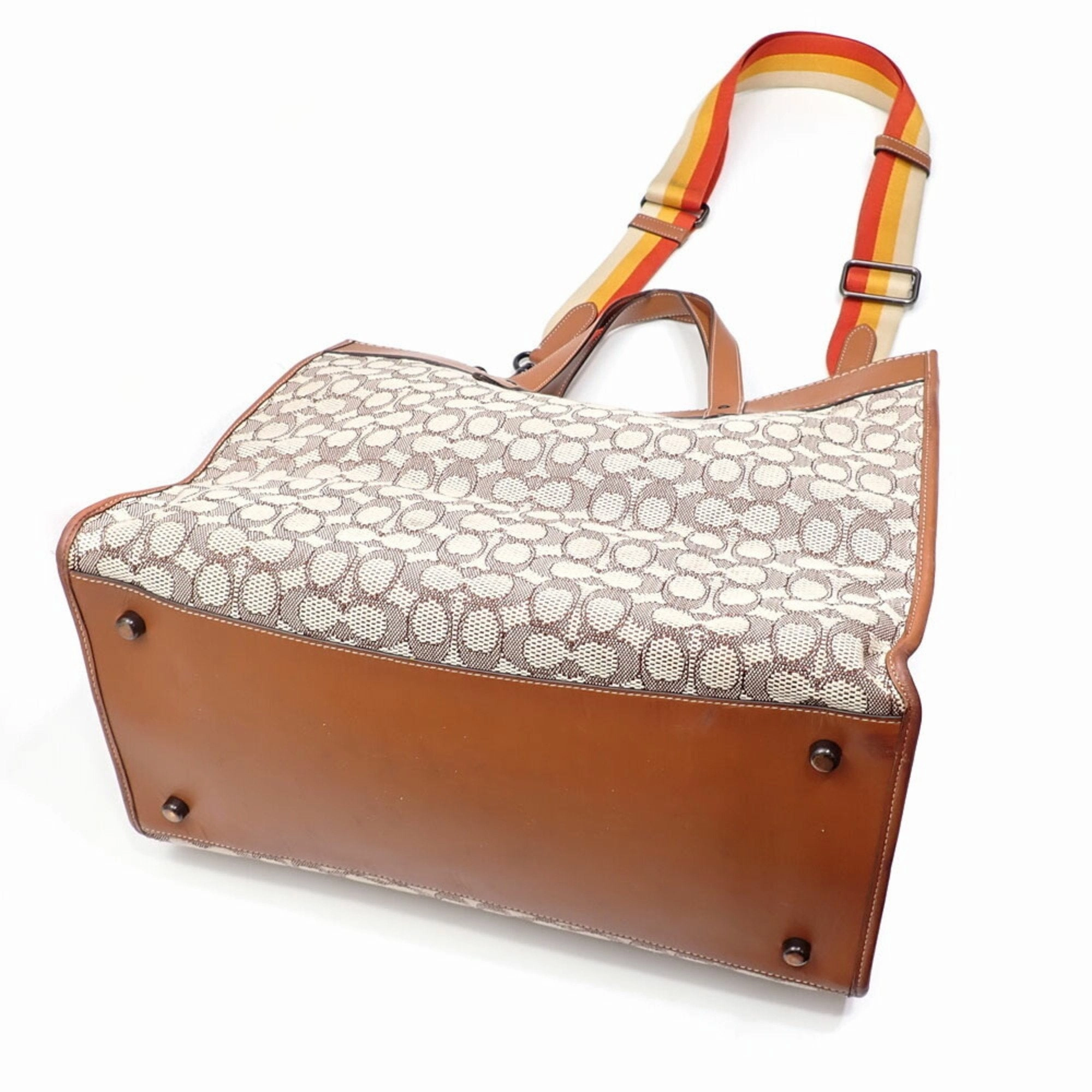 Coach  Textile Leather Tote Bag (Pre-Owned)