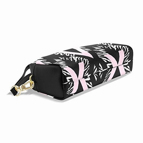 Colourlife Repeating Ink Brush Strokes Pu Leather Pencil Case Holder Pouch Makeup Bags For Boys