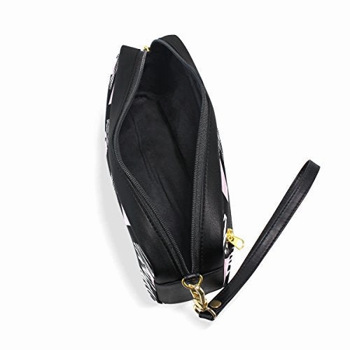 Colourlife Repeating Ink Brush Strokes Pu Leather Pencil Case Holder Pouch Makeup Bags For Boys