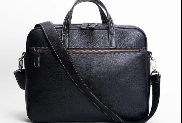 Cool Leather mens Briefcase Vintage Business Briefcase laptop Briefcases for Men