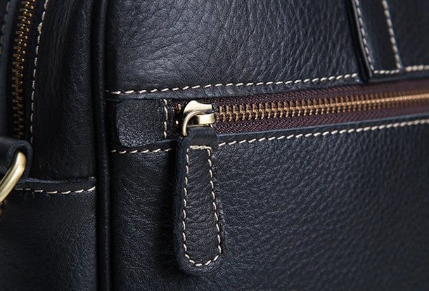 Cool Leather mens Briefcase Vintage Business Briefcase laptop Briefcases for Men