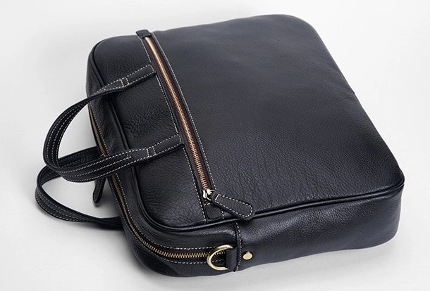 Cool Leather mens Briefcase Vintage Business Briefcase laptop Briefcases for Men