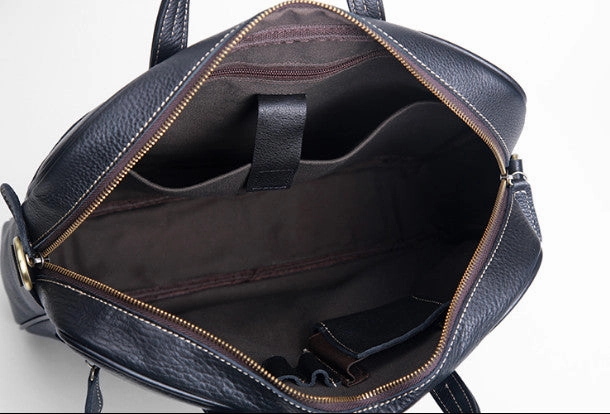 Cool Leather mens Briefcase Vintage Business Briefcase laptop Briefcases for Men