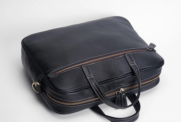 Cool Leather mens Briefcase Vintage Business Briefcase laptop Briefcases for Men
