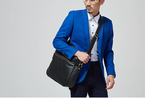 Cool Leather mens Briefcase Vintage Business Briefcase laptop Briefcases for Men