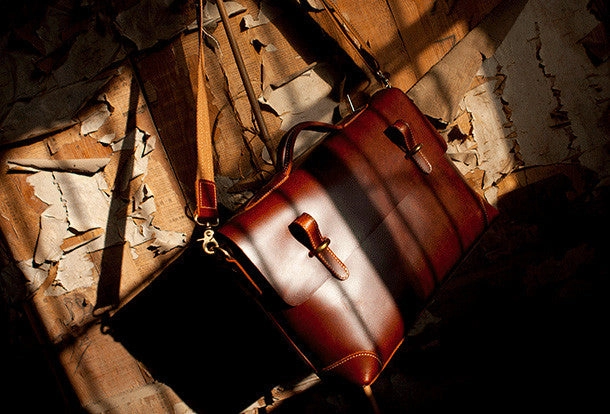 Cool leather mens Briefcases business Briefcase Shoulder Bag Laptop Briefcase