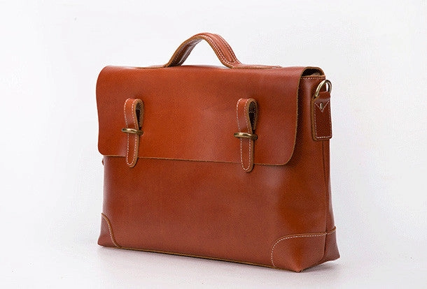 Cool leather mens Briefcases business Briefcase Shoulder Bag Laptop Briefcase