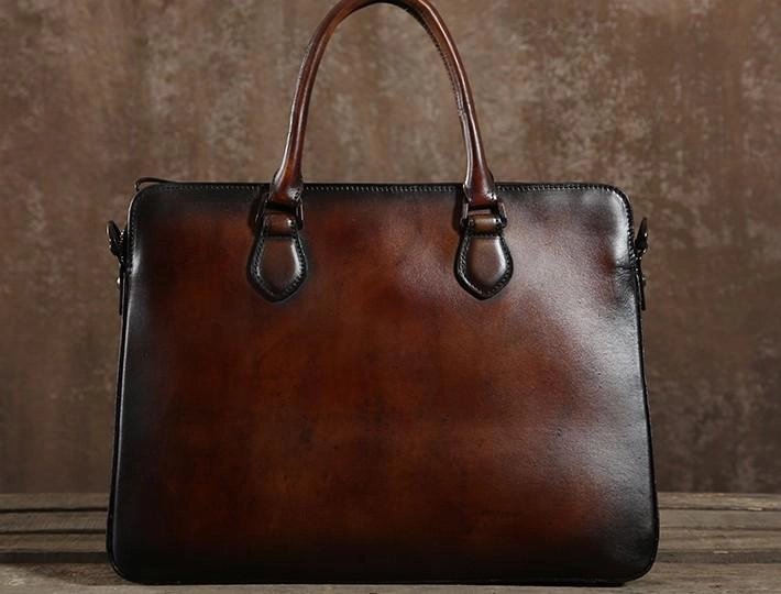 Cool Leather Mens Briefcases Work Bag Business Bags Laptop Bag for men
