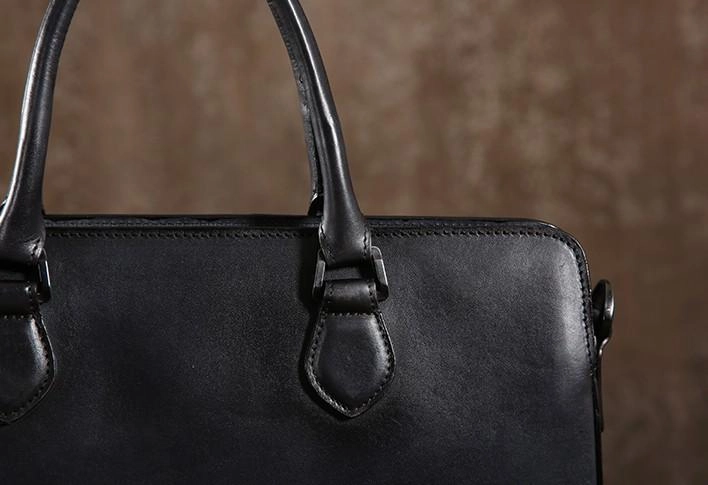 Cool Leather Mens Briefcases Work Bag Business Bags Laptop Bag for men