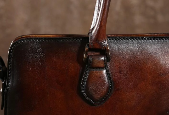 Cool Leather Mens Briefcases Work Bag Business Bags Laptop Bag for men