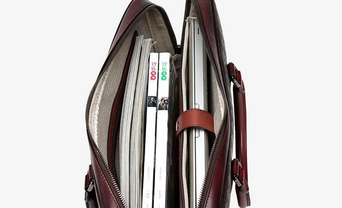 Cool Leather Mens Briefcases Work Bag Laptop Bag Business Bag for Men