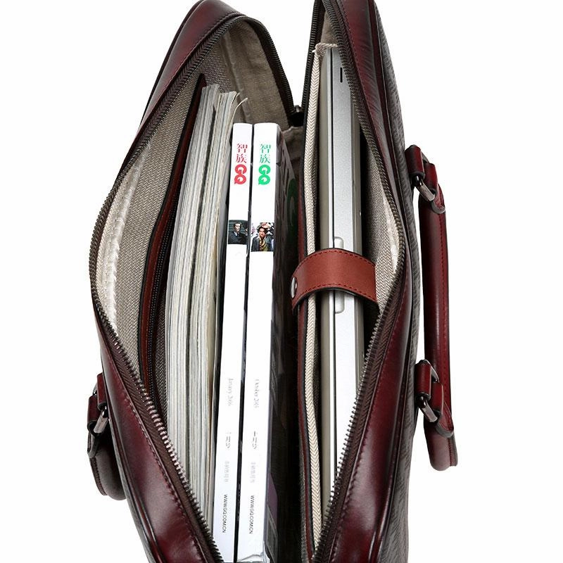 Cool Leather Mens Briefcases Work Bag Laptop Bag Business Bag for Men