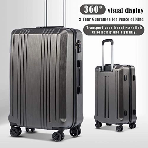 Coolife Luggage Expandable Suitcase PC ABS 3 Piece Set with TSA Lock Spinner 20in24in28in