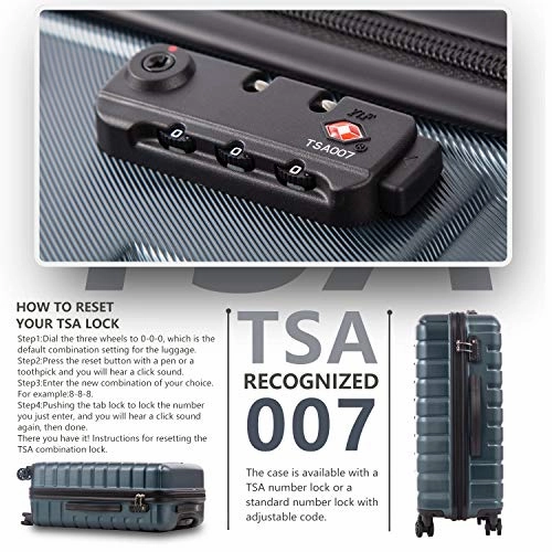 COOLIFE Luggage Expandable Suitcase PC ABS 3 Piece Set with TSA Lock Spinner Carry on new fashion design (sliver, 3 piece set)