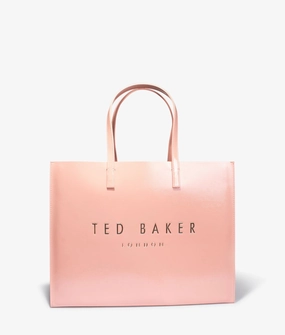 Crikon east west crinkle shopper in light pink