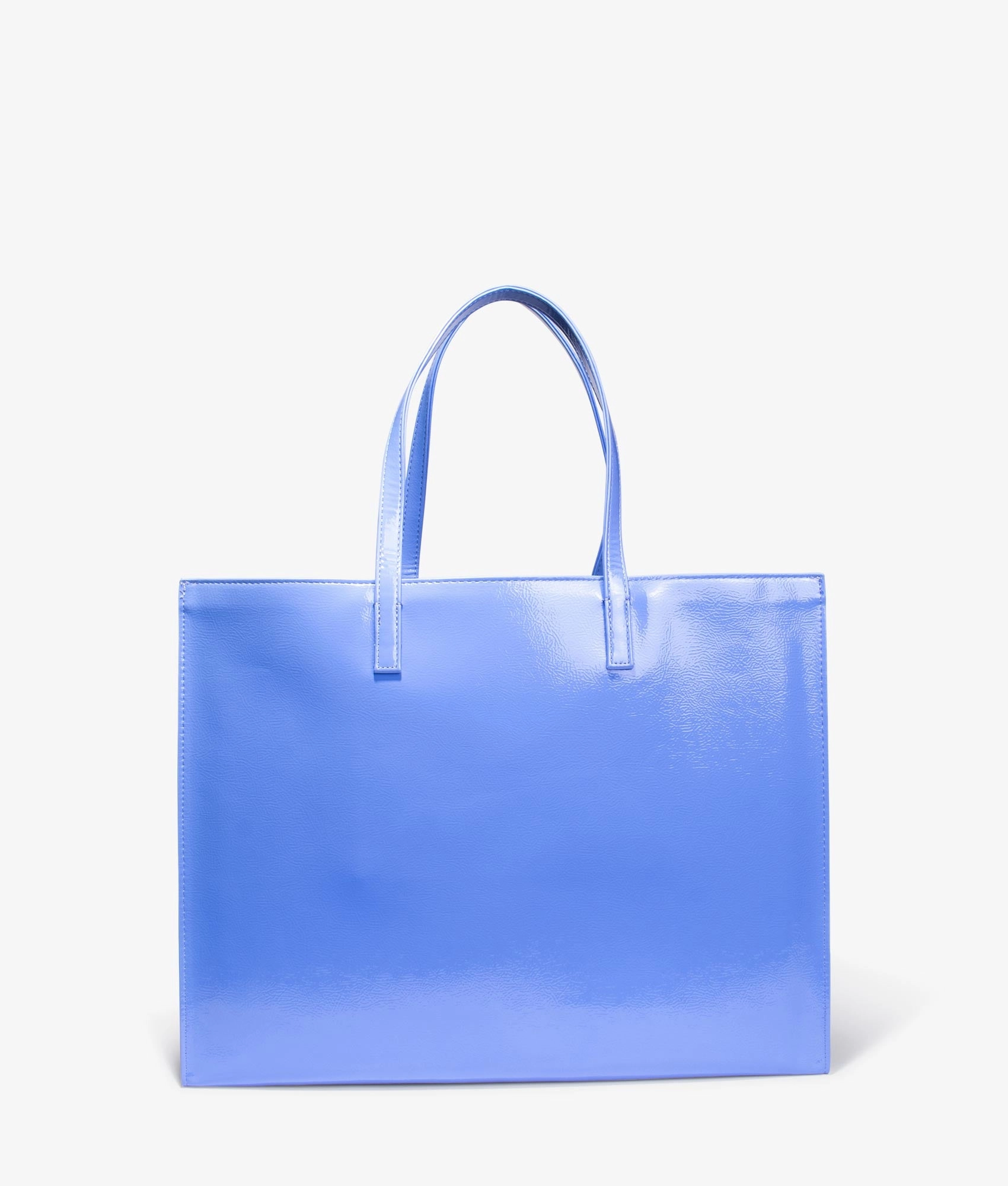 Crikon east west crinkle shopper in mid blue