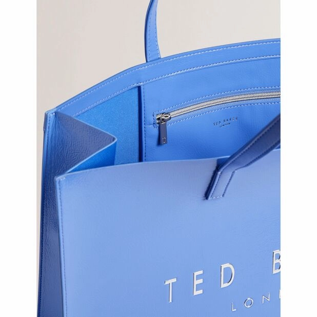 Crikon east west crinkle shopper in mid blue