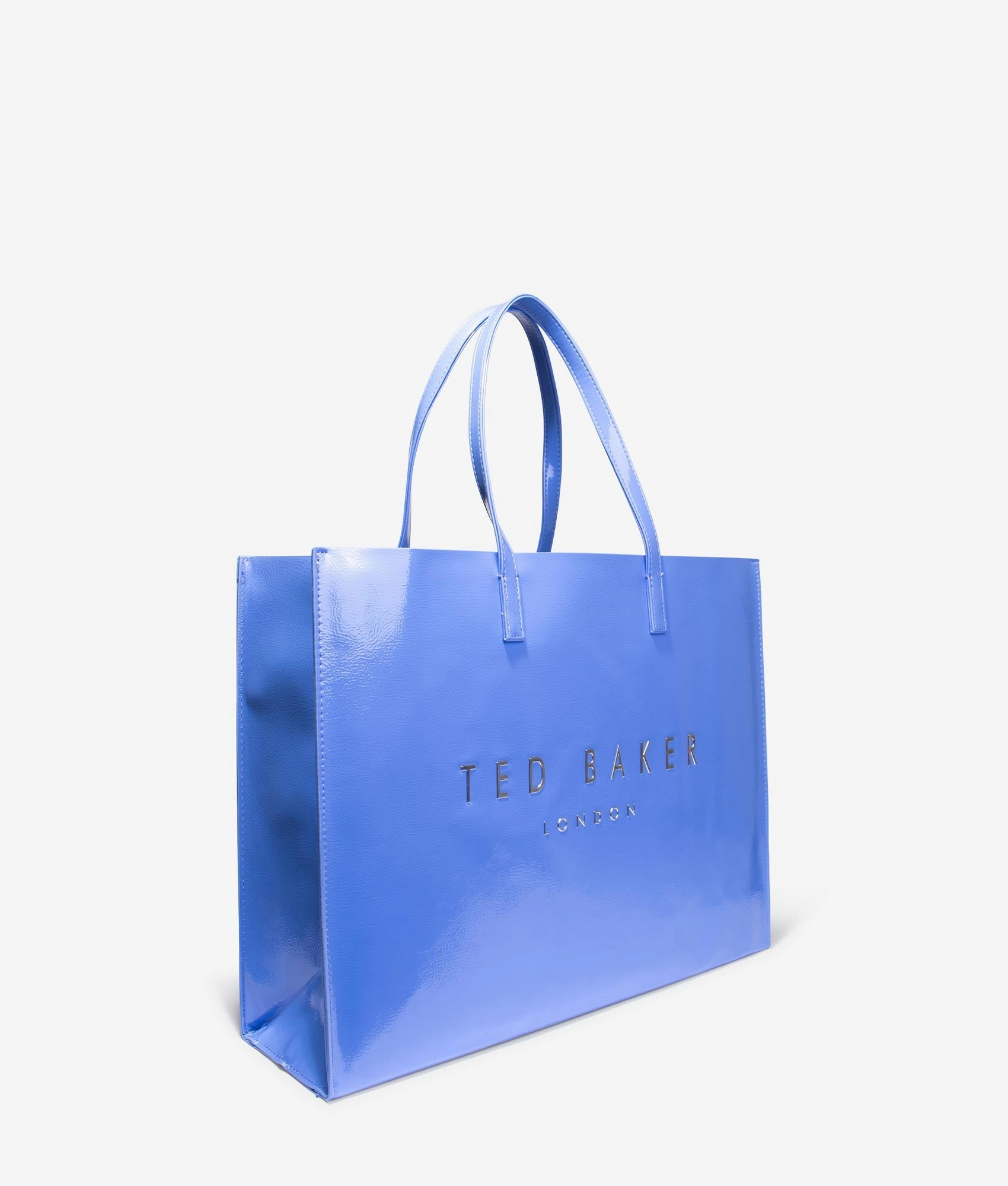 Crikon east west crinkle shopper in mid blue