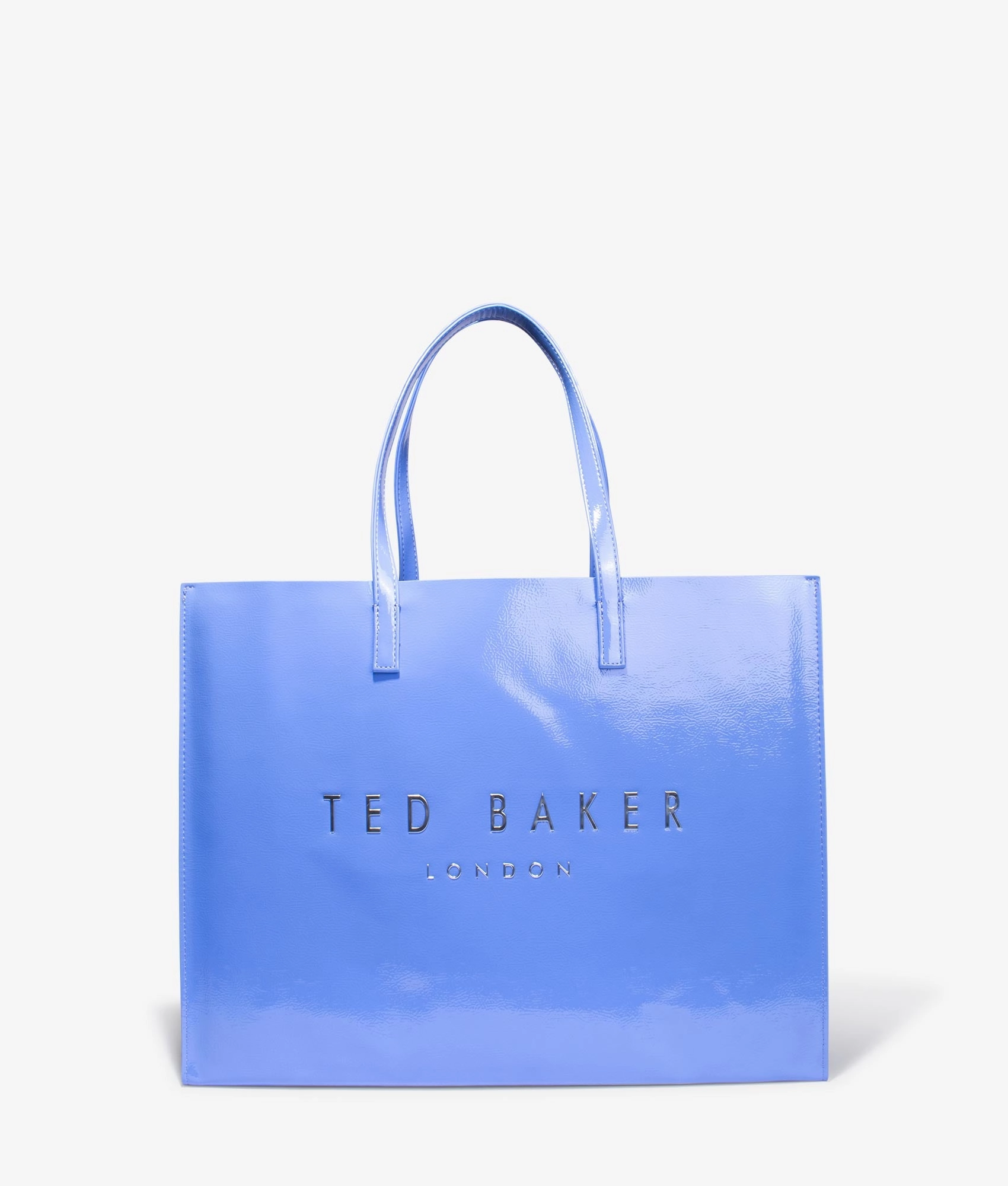 Crikon east west crinkle shopper in mid blue