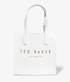Crinion crinkle small shopper in ivory