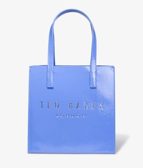 Crinion crinkle small shopper in mid blue