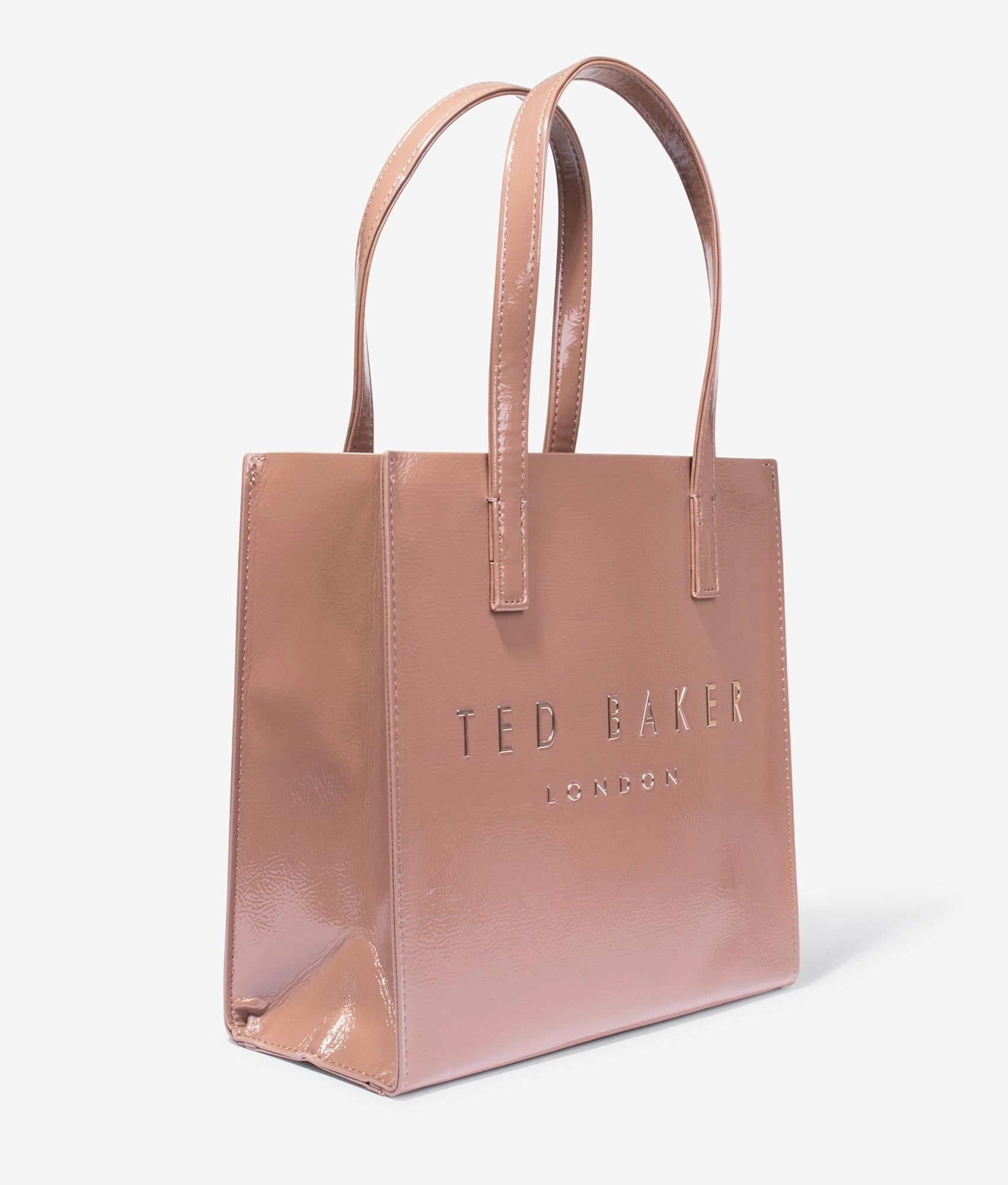 Crinion crinkle small shopper in taupe