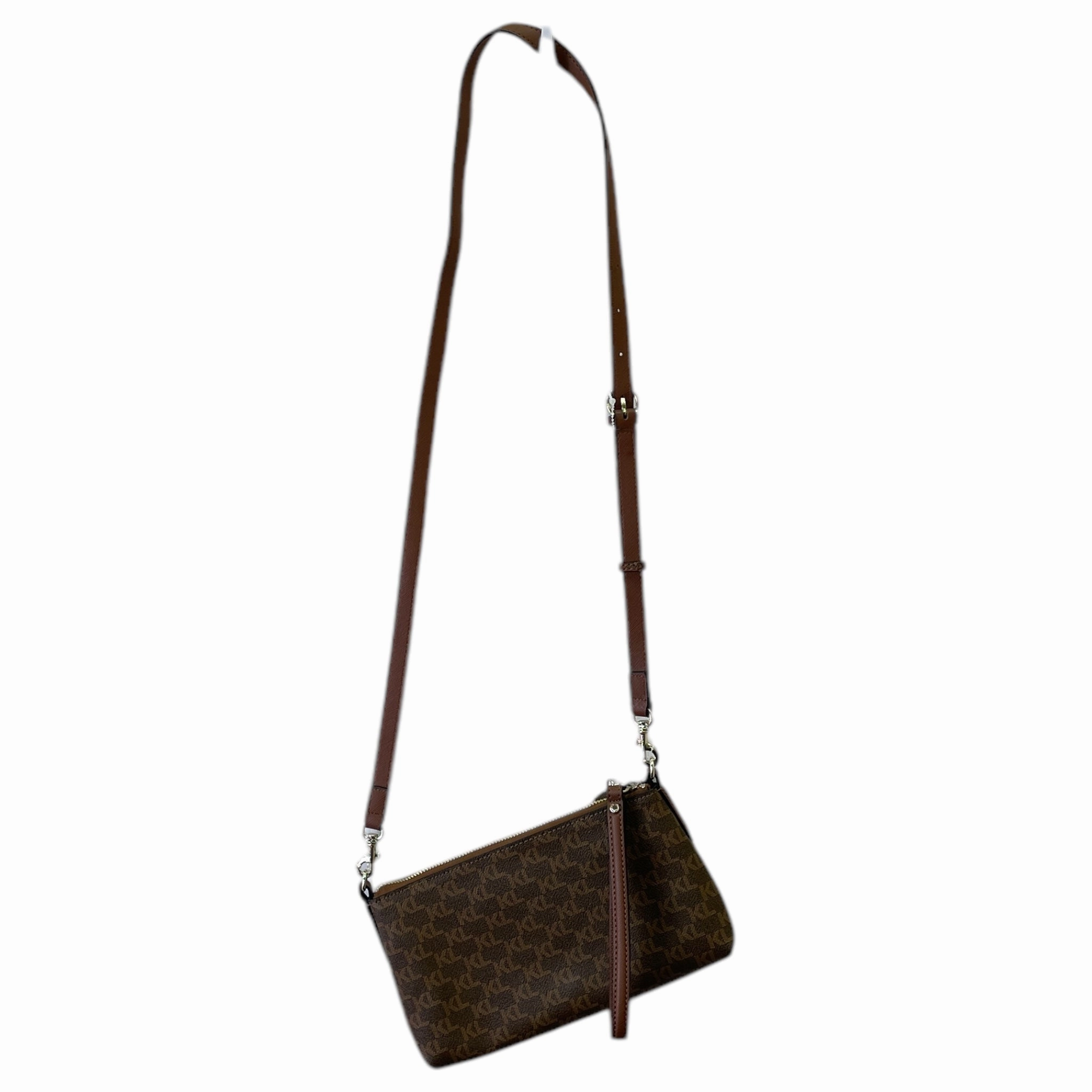 Crossbody Designer By Karl Lagerfeld In Brown, Size:Medium