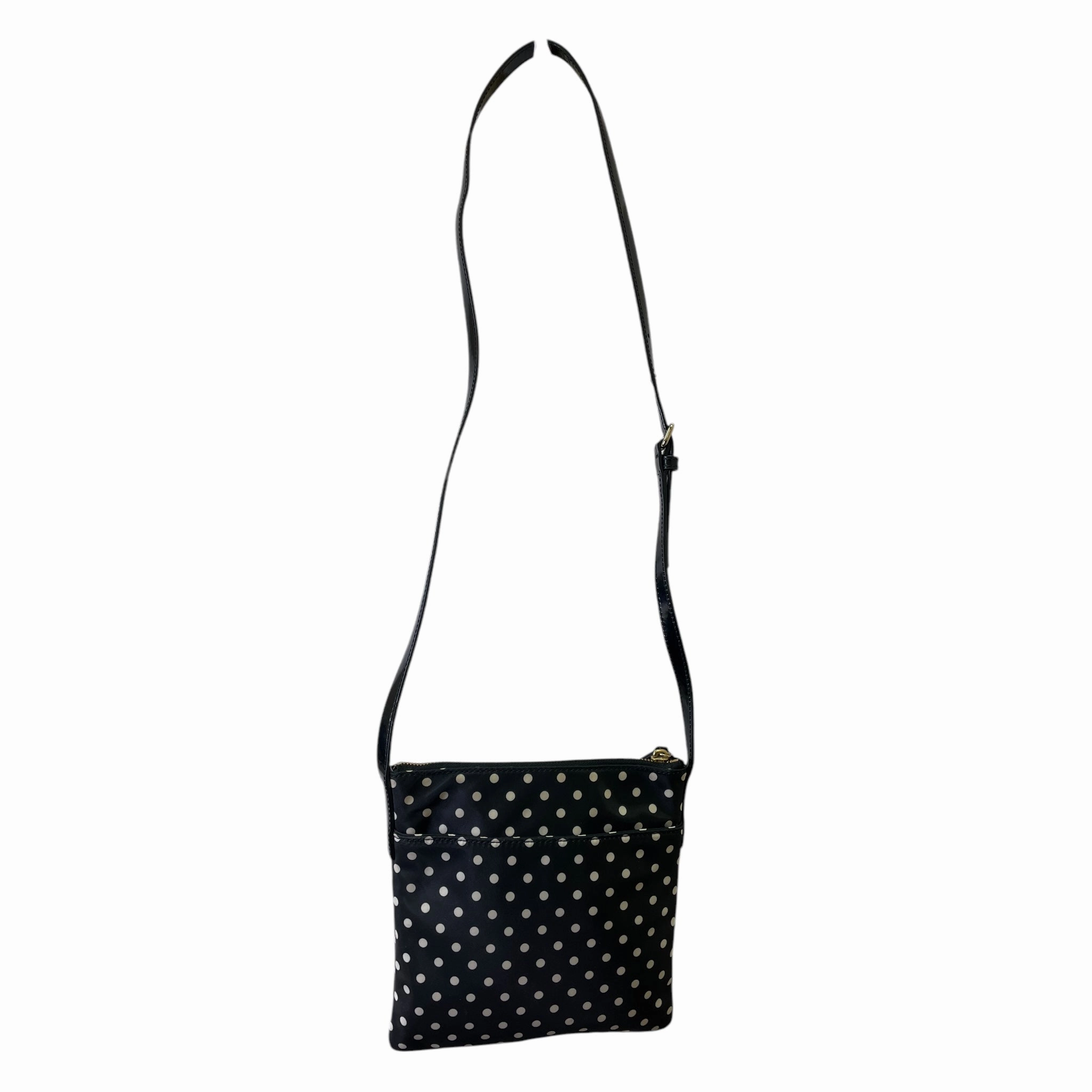 Crossbody Designer By Kate Spade In Black & White, Size:Medium