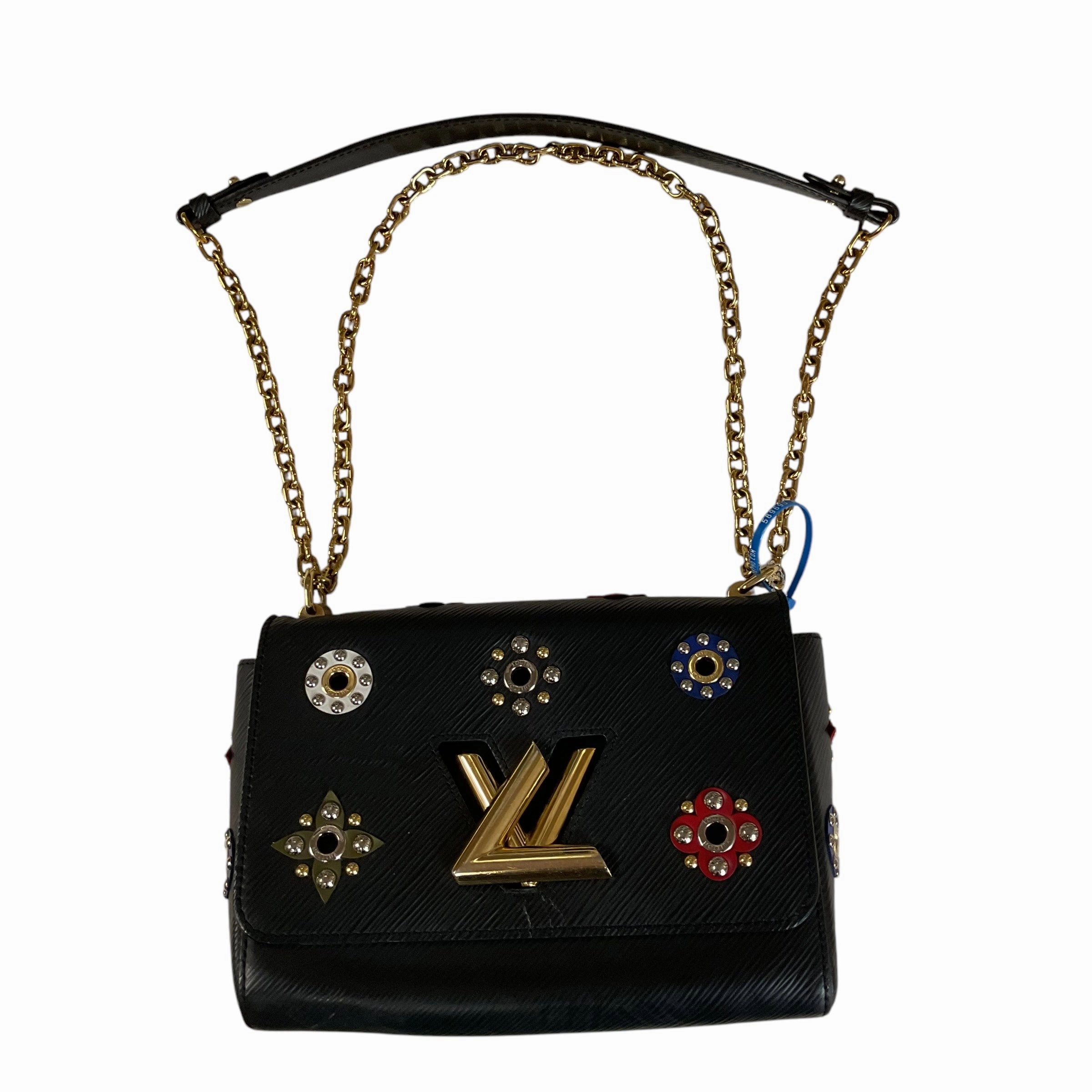 Crossbody Luxury Designer By Louis Vuitton In Black & Gold, Size:Medium