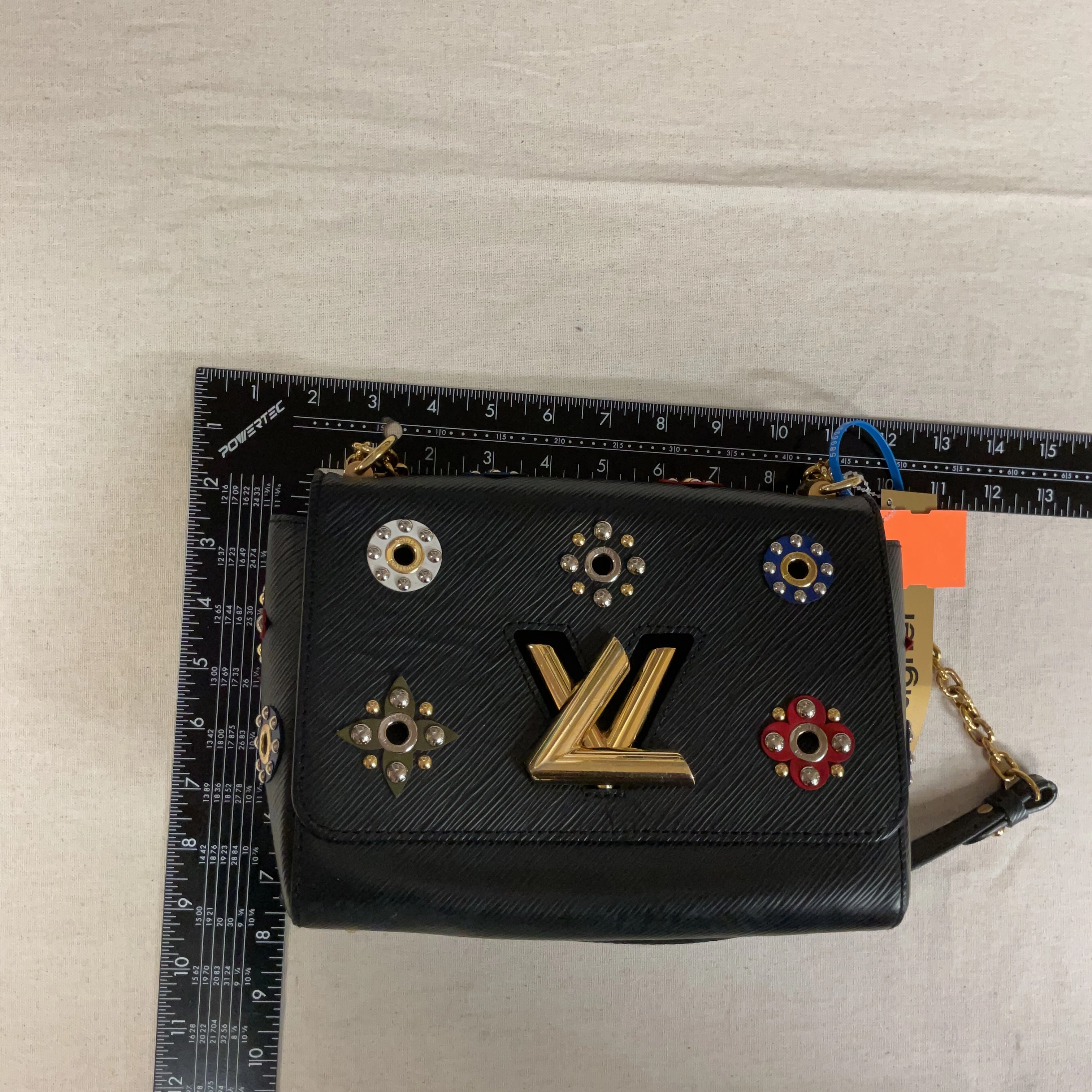 Crossbody Luxury Designer By Louis Vuitton In Black & Gold, Size:Medium