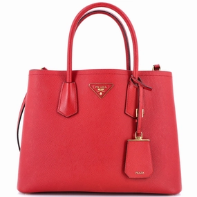 Cuir Double Tote Saffiano Leather Medium