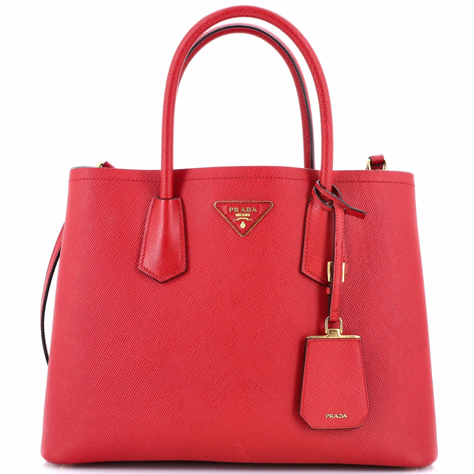 Cuir Double Tote Saffiano Leather Medium
