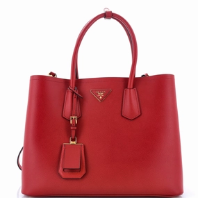 Cuir Double Tote Saffiano Leather Medium